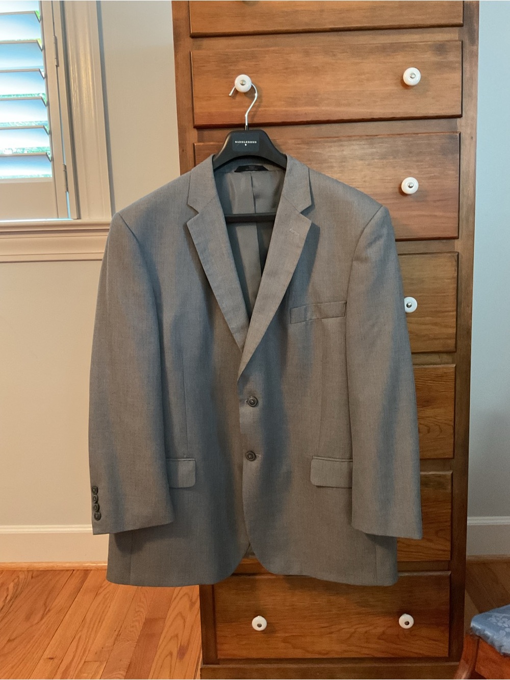 Saddlebred Men's Gray Two-Button Sport Coat 48R